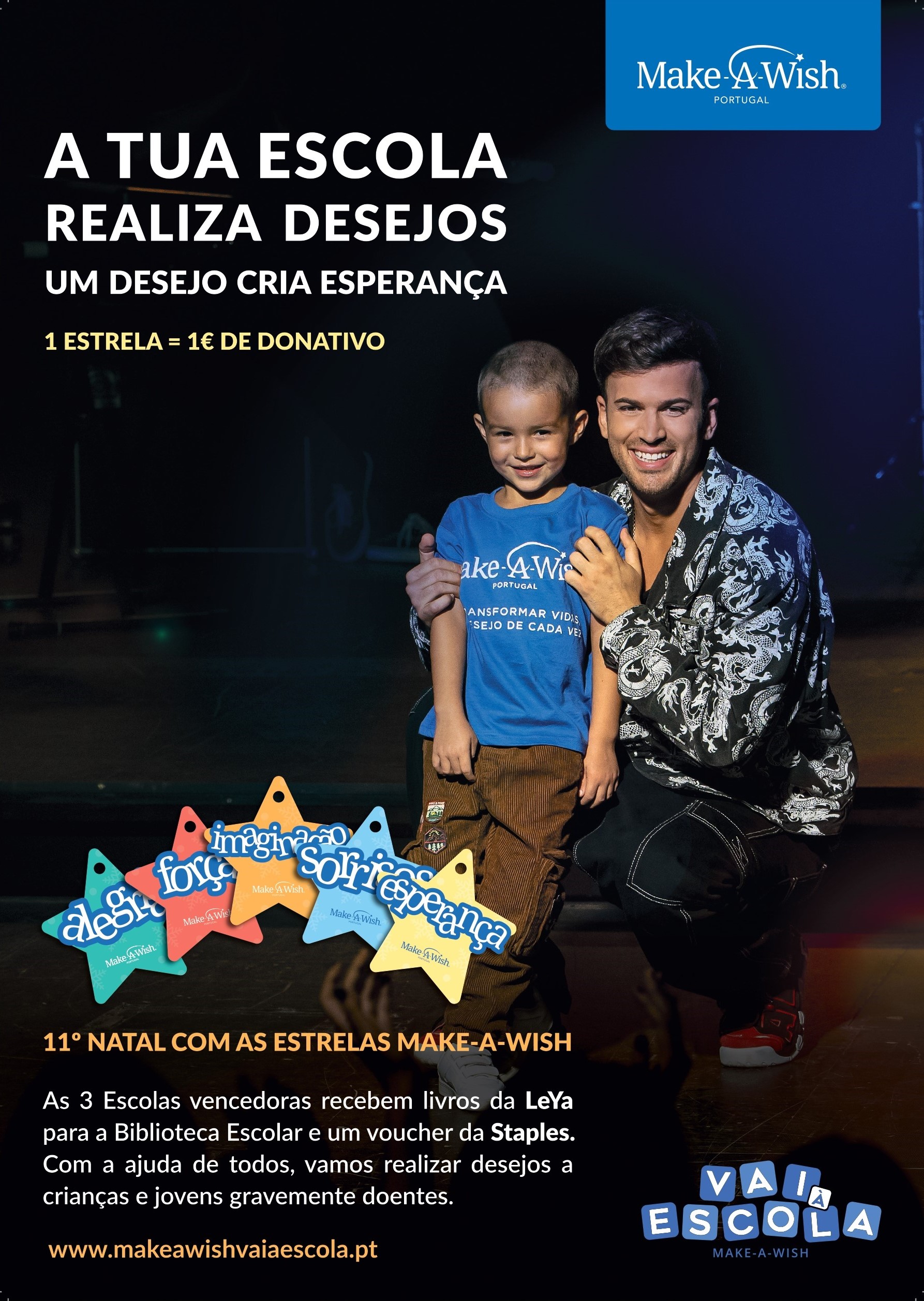 Cartaz A3 Natal Make A Wish Vai Escola